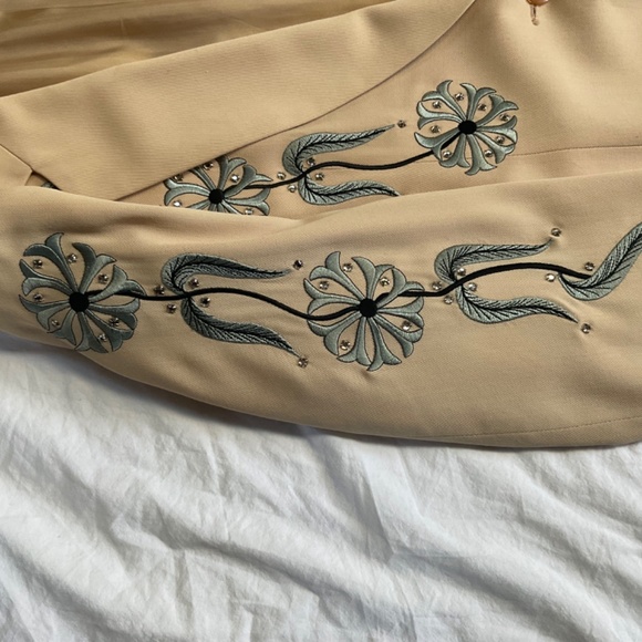 Tan Duster Jacket Embroidered and Embellished by Manuel Cuevas Women’s size 14 - Picture 13 of 16